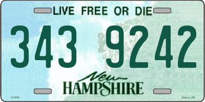 NH license plate 3439242