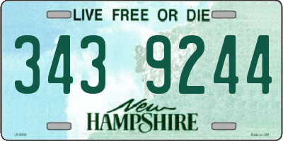 NH license plate 3439244