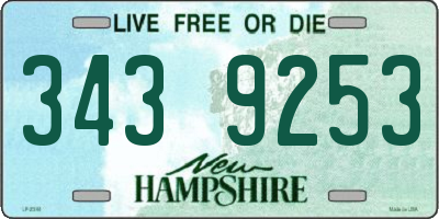 NH license plate 3439253