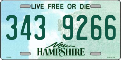 NH license plate 3439266