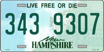 NH license plate 3439307