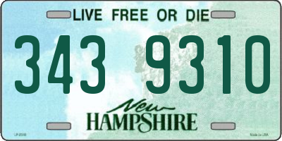 NH license plate 3439310