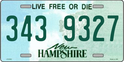 NH license plate 3439327