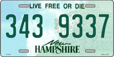 NH license plate 3439337