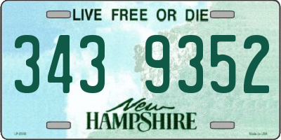 NH license plate 3439352
