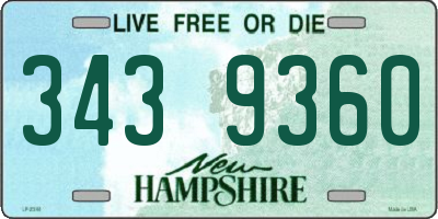 NH license plate 3439360