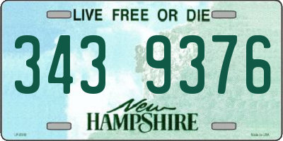 NH license plate 3439376