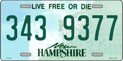 NH license plate 3439377