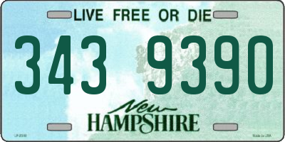 NH license plate 3439390