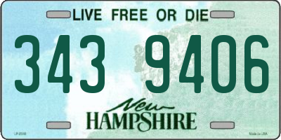 NH license plate 3439406