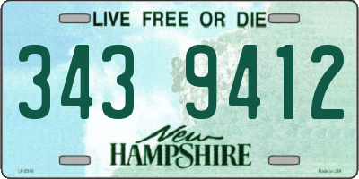 NH license plate 3439412
