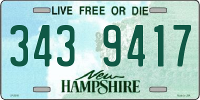 NH license plate 3439417