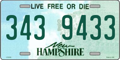 NH license plate 3439433