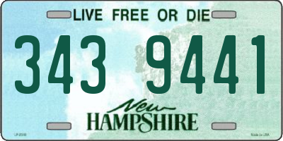 NH license plate 3439441
