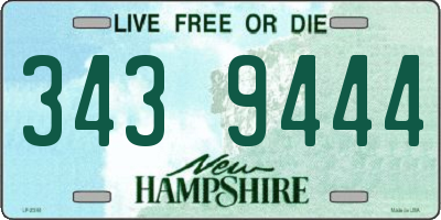 NH license plate 3439444