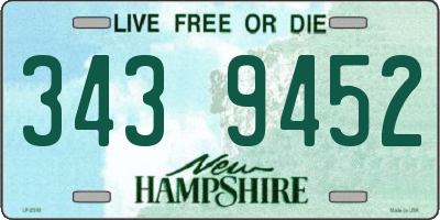 NH license plate 3439452