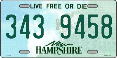NH license plate 3439458