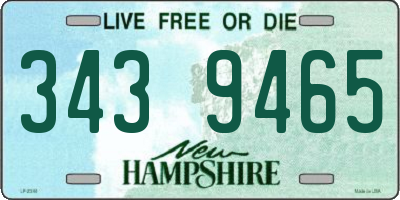 NH license plate 3439465