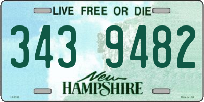 NH license plate 3439482