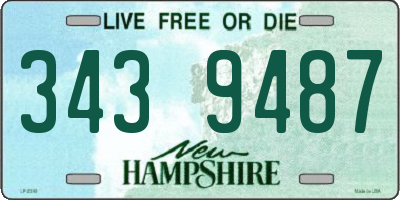 NH license plate 3439487