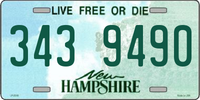 NH license plate 3439490