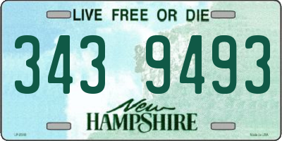 NH license plate 3439493