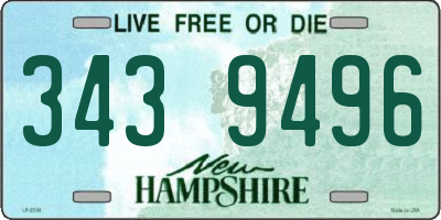 NH license plate 3439496