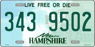 NH license plate 3439502