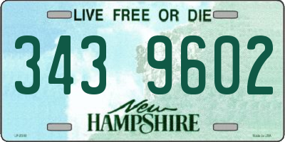NH license plate 3439602