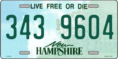 NH license plate 3439604