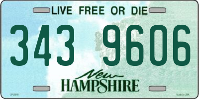 NH license plate 3439606