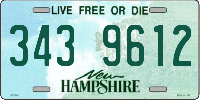 NH license plate 3439612