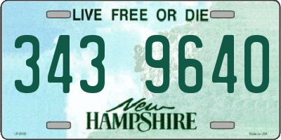 NH license plate 3439640