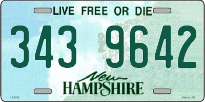 NH license plate 3439642