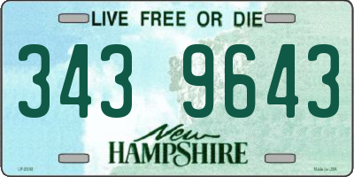 NH license plate 3439643