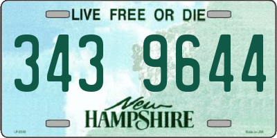 NH license plate 3439644