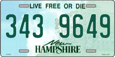 NH license plate 3439649