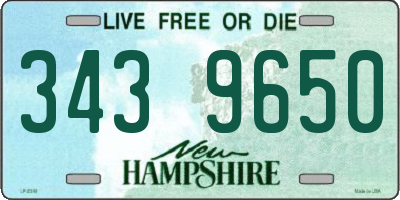 NH license plate 3439650