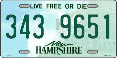 NH license plate 3439651
