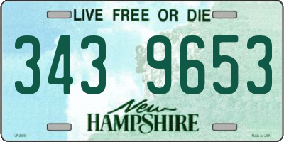NH license plate 3439653