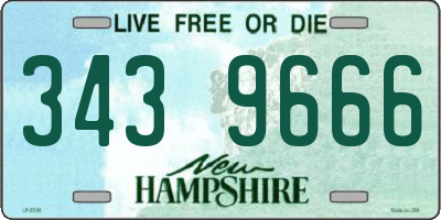 NH license plate 3439666