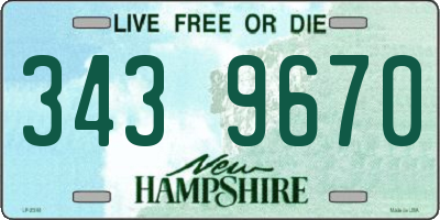 NH license plate 3439670
