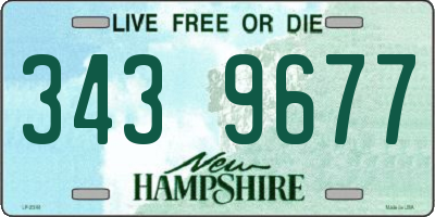 NH license plate 3439677