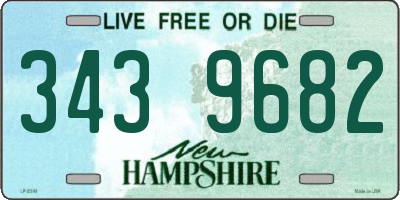 NH license plate 3439682
