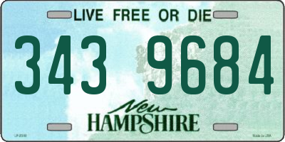 NH license plate 3439684