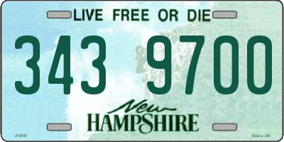 NH license plate 3439700