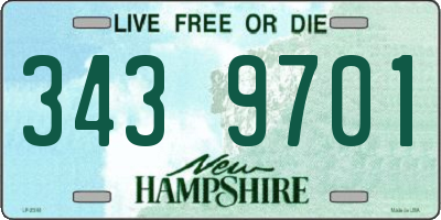NH license plate 3439701