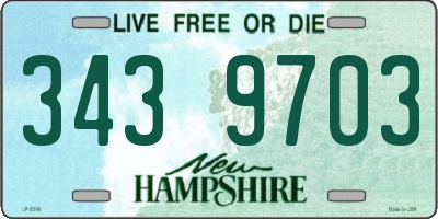 NH license plate 3439703