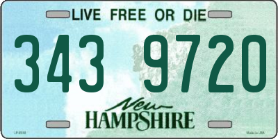 NH license plate 3439720