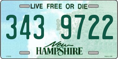 NH license plate 3439722